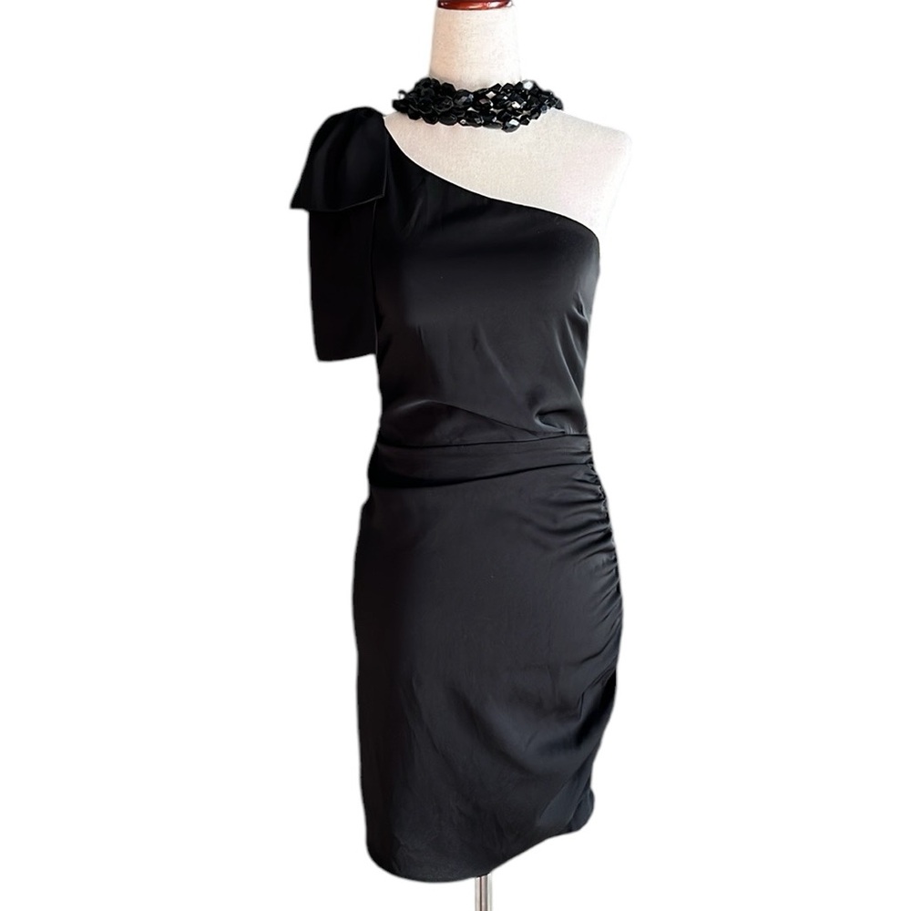 Altar'd State Nicole Party Dress Black One Shoulder Minidress
